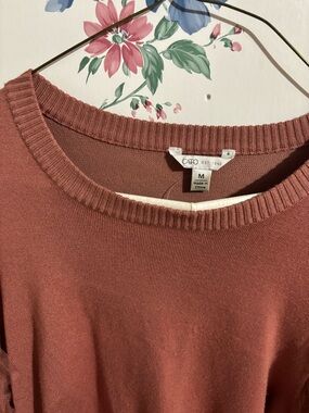 Cato Women's Scoopneck Sweater in Rusty Rose